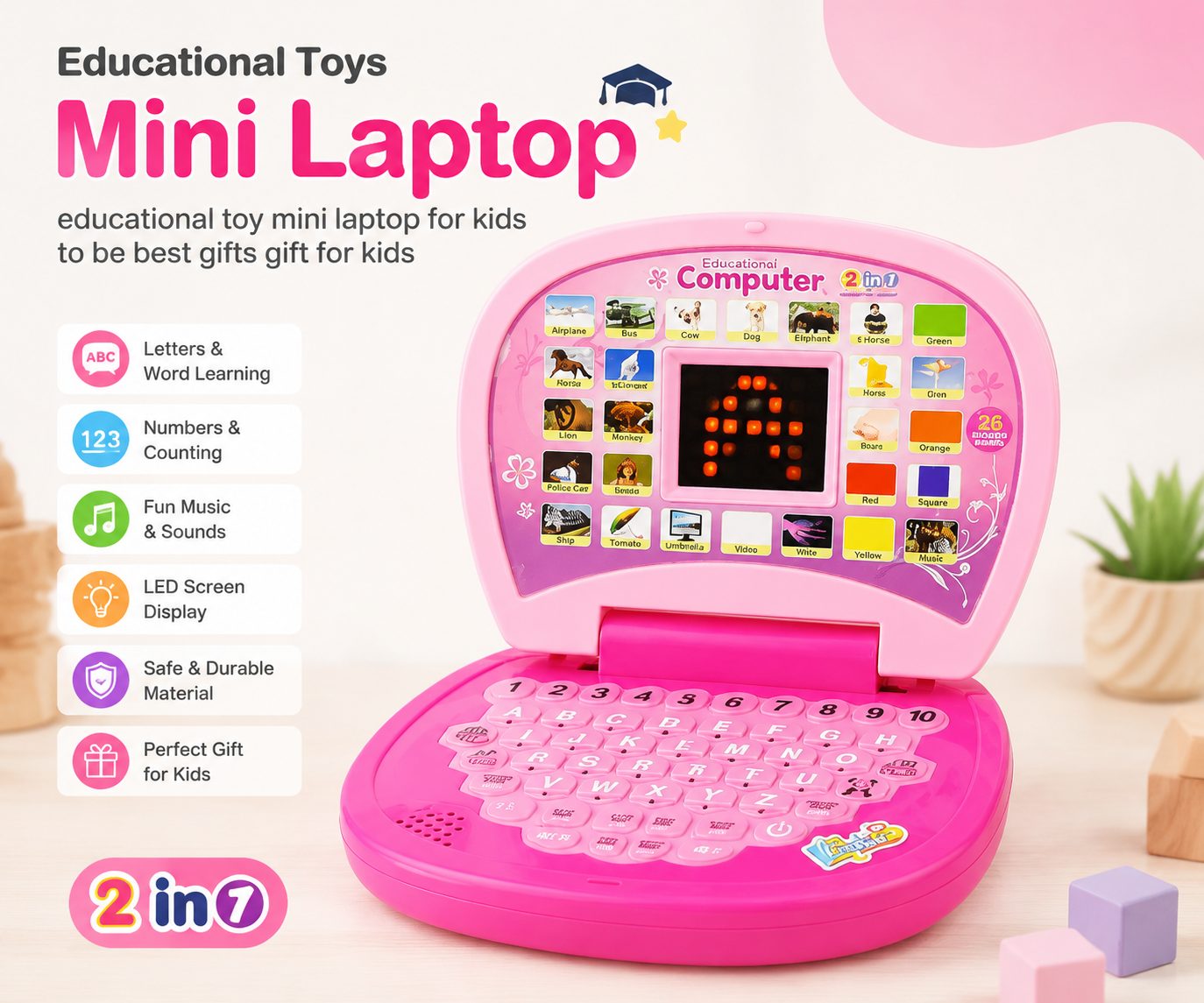 Educational Mini Laptop Toy for Kids